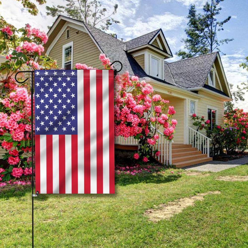 Patriotic American Flag Double Sided Polyester Garden Banner