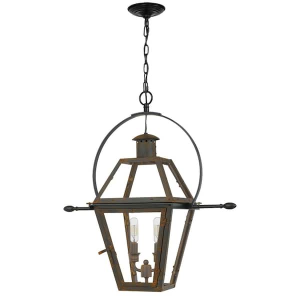Quoizel Rue De Royal 2-Light Bronze Outdoor Pendant Light RO1911IZ