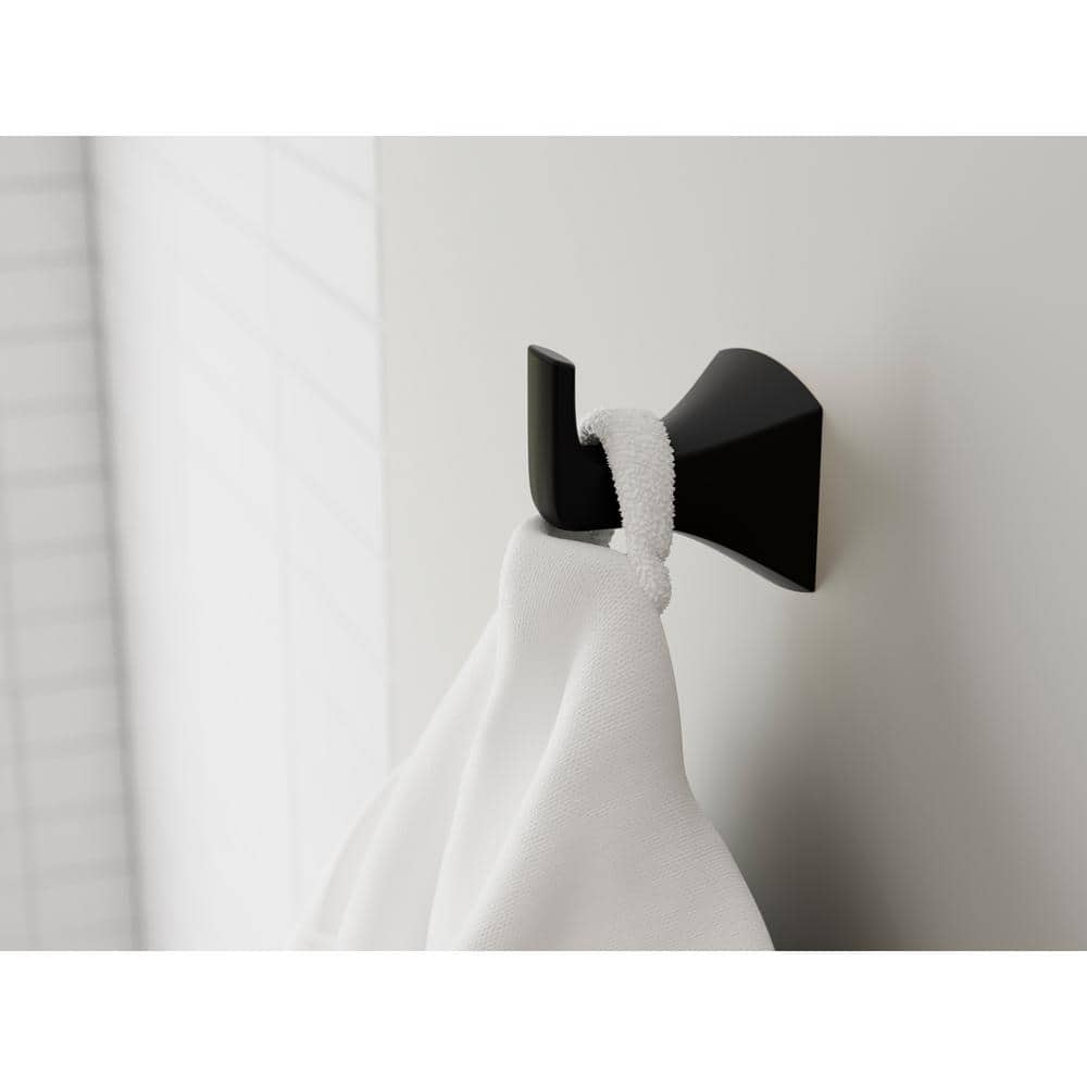 Matte Black Metal 3-Piece Bathroom Hardware Set
