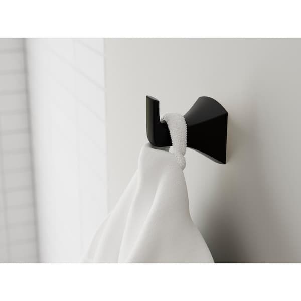 Bruxie J-Hook Robe/Towel Hook in Matte Black