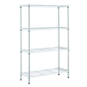 Chrome 4-Tier Metal Wire Shelving Unit (36 in. W x 54 in. H x 14 in. D)