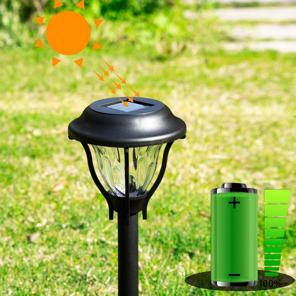 Black Solar Powered Integrated LED Pathway Light Multipack