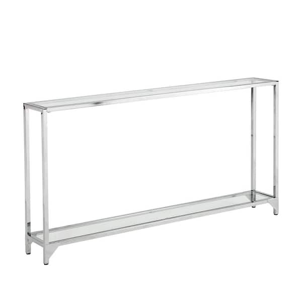 Carolina Chair & Table Graydon 8 in. Chrome Round Metal Console Table