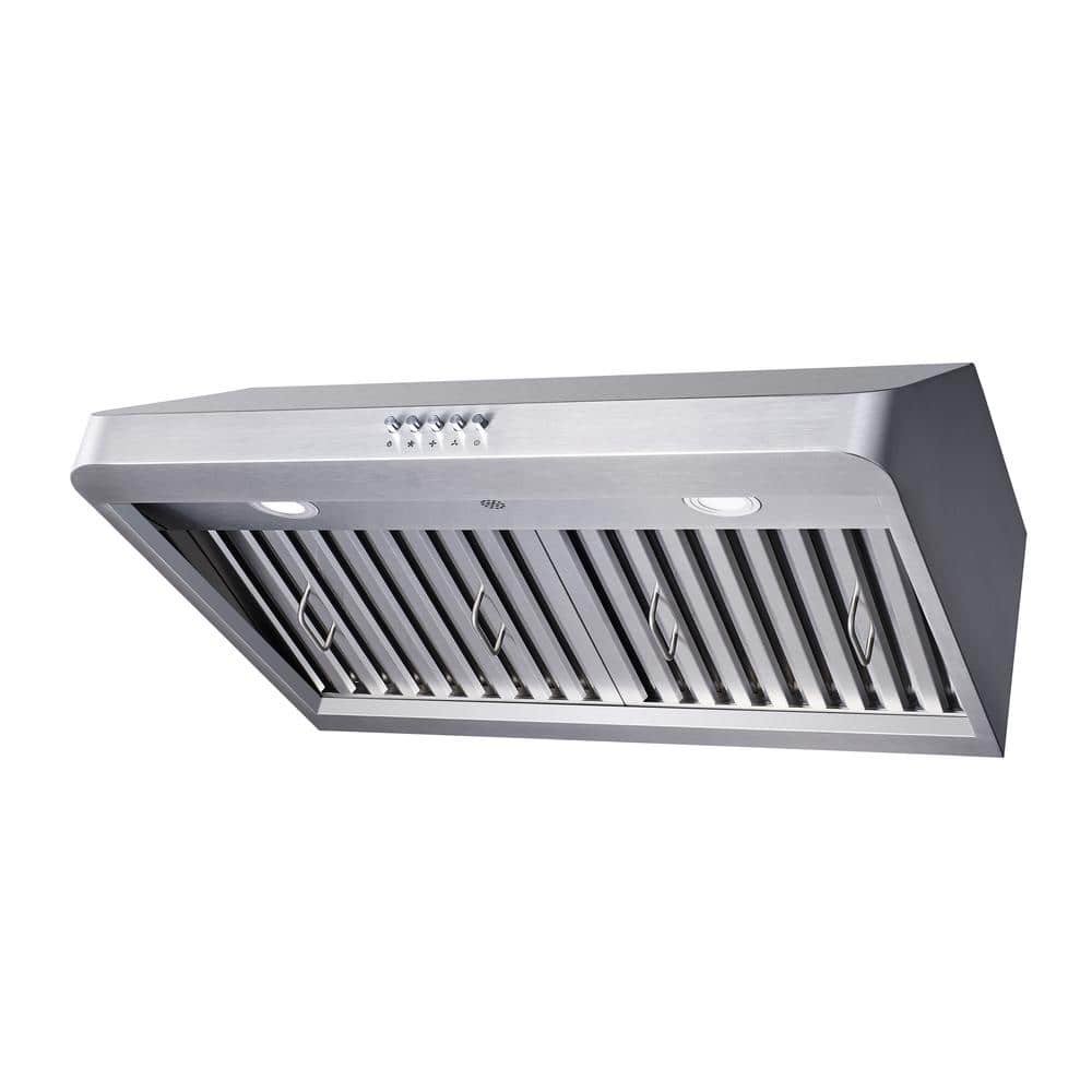 30" Stainless Steel Under Cabinet Range Hood with LED Lights