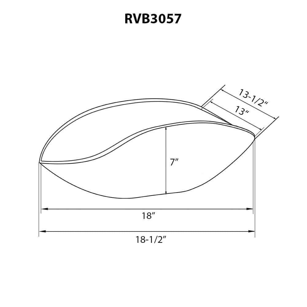 Chestnut Brown Murano Glass Oval Above-Counter Bathroom Sink