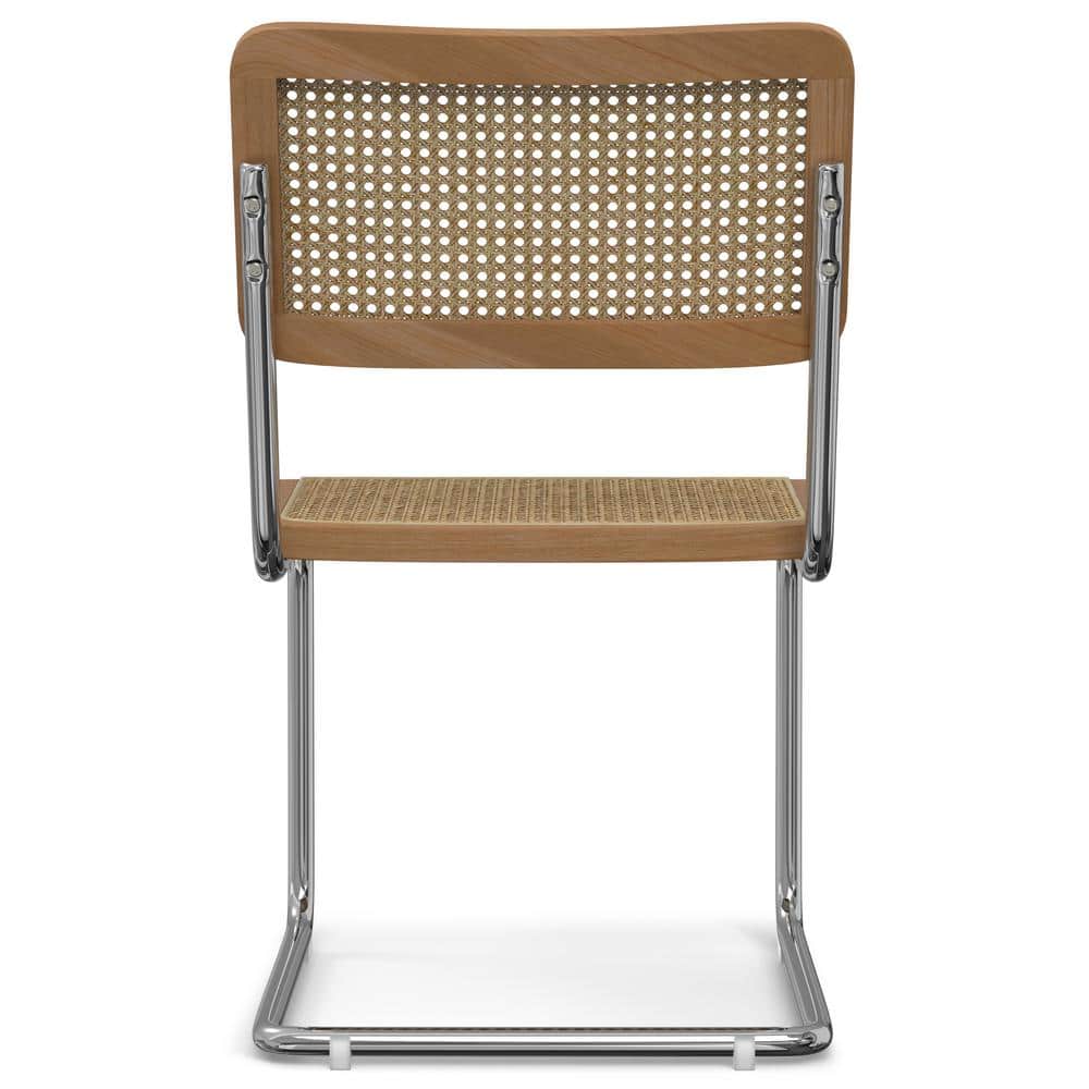 Madalyn High Back Brown Rattan and Cane Side Chair Set