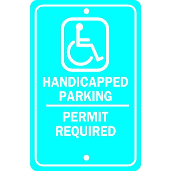Brady 18 in. x 12 in. Aluminum Handicapped Sign