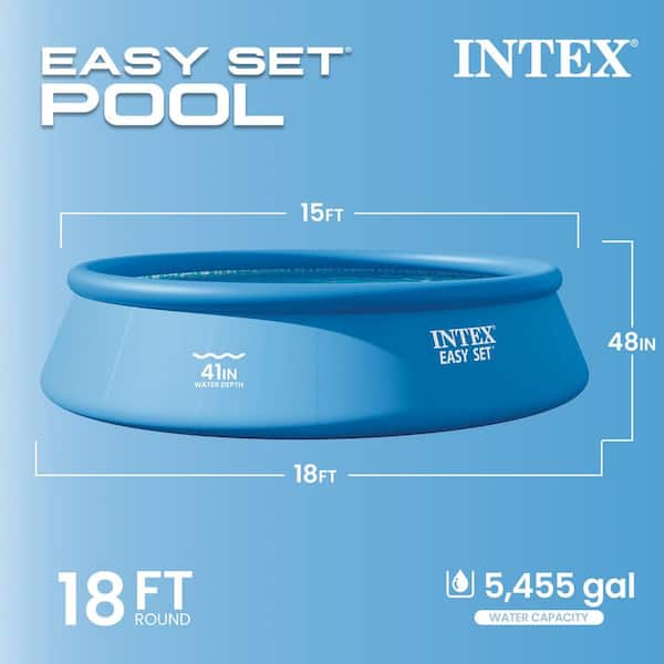 Easy Set 18 ft. Round 48 in. Deep Inflatable Pool Set