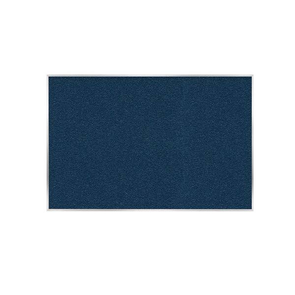 ghent Vinyl 48 in. x 144 in. Bulletin Board with Aluminum Frame, Navy (1-Pack)
