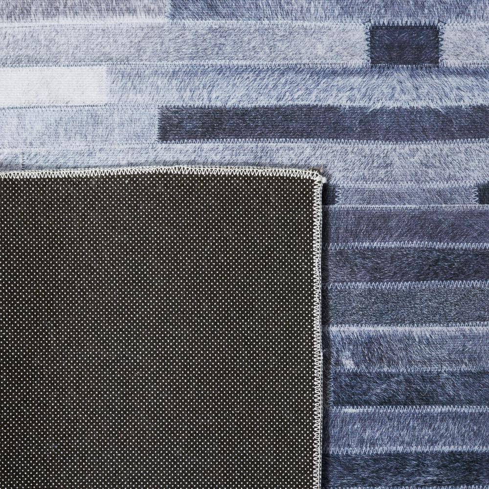 Gray Faux Hide 4' x 6' Non-Slip Washable Rug