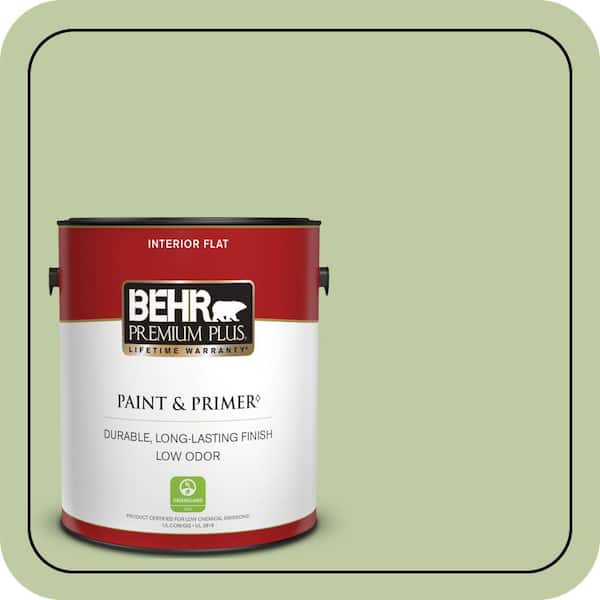 BEHR PREMIUM PLUS 1 gal. #M360-4 Marjoram Flat Low Odor Interior Paint & Primer