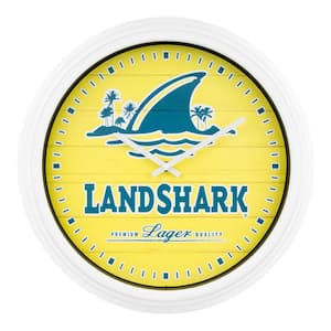 15.75 In. Yellow Landshark Indoor/Outdoor Analog Quartz Wall Clock