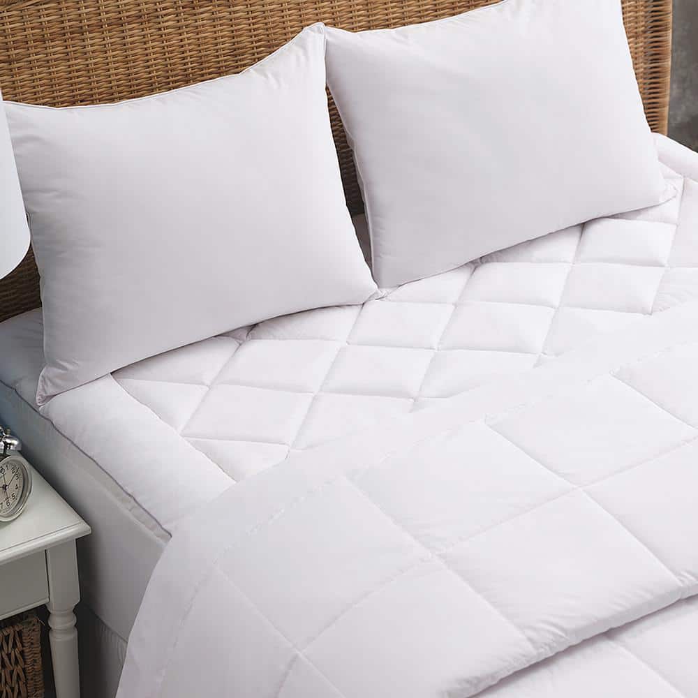 White Twin Cotton Allergen Barrier Blanket
