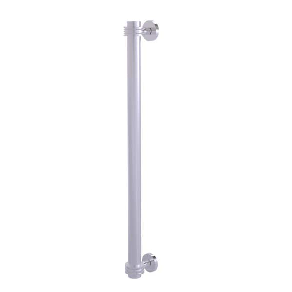 Allied Brass 18 in. Center-to-Center Refrigerator Pull with Dotted Aents in Satin Chrome