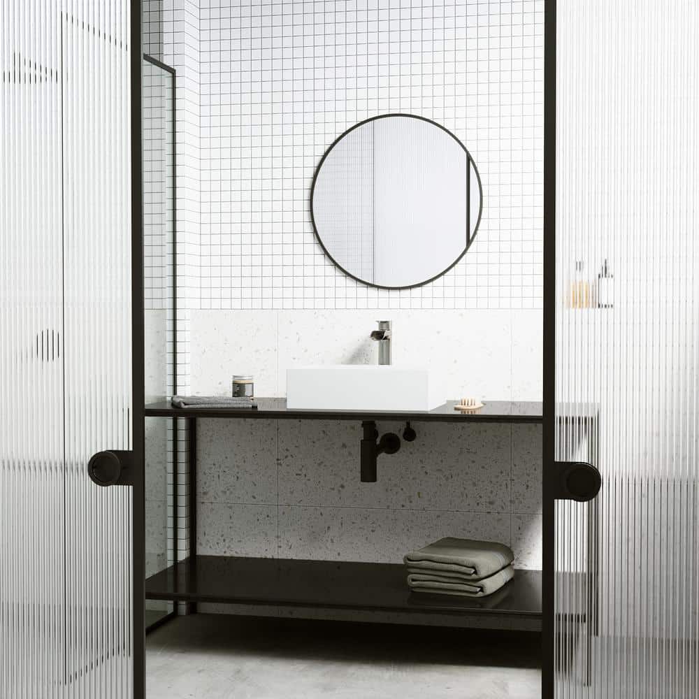 Matte White Rectangular Stone Vessel Bathroom Sink
