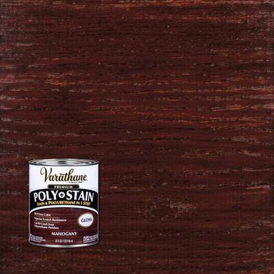 1 qt. Mahogany Gloss Oil-Based Interior Polyurethane and Stain (2-Pack)