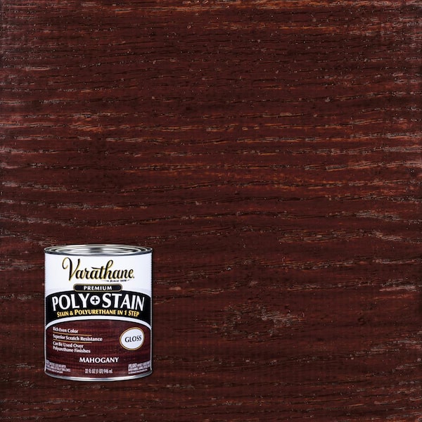 Varathane 1 qt. Mahogany Gloss Oil-Based Interior Polyurethane and Stain (2-Pack)