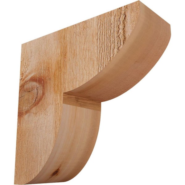 Ekena Millwork 4 in. x 10 in. x 10 in. Western Red Cedar Crestline Rough Sawn Corbel
