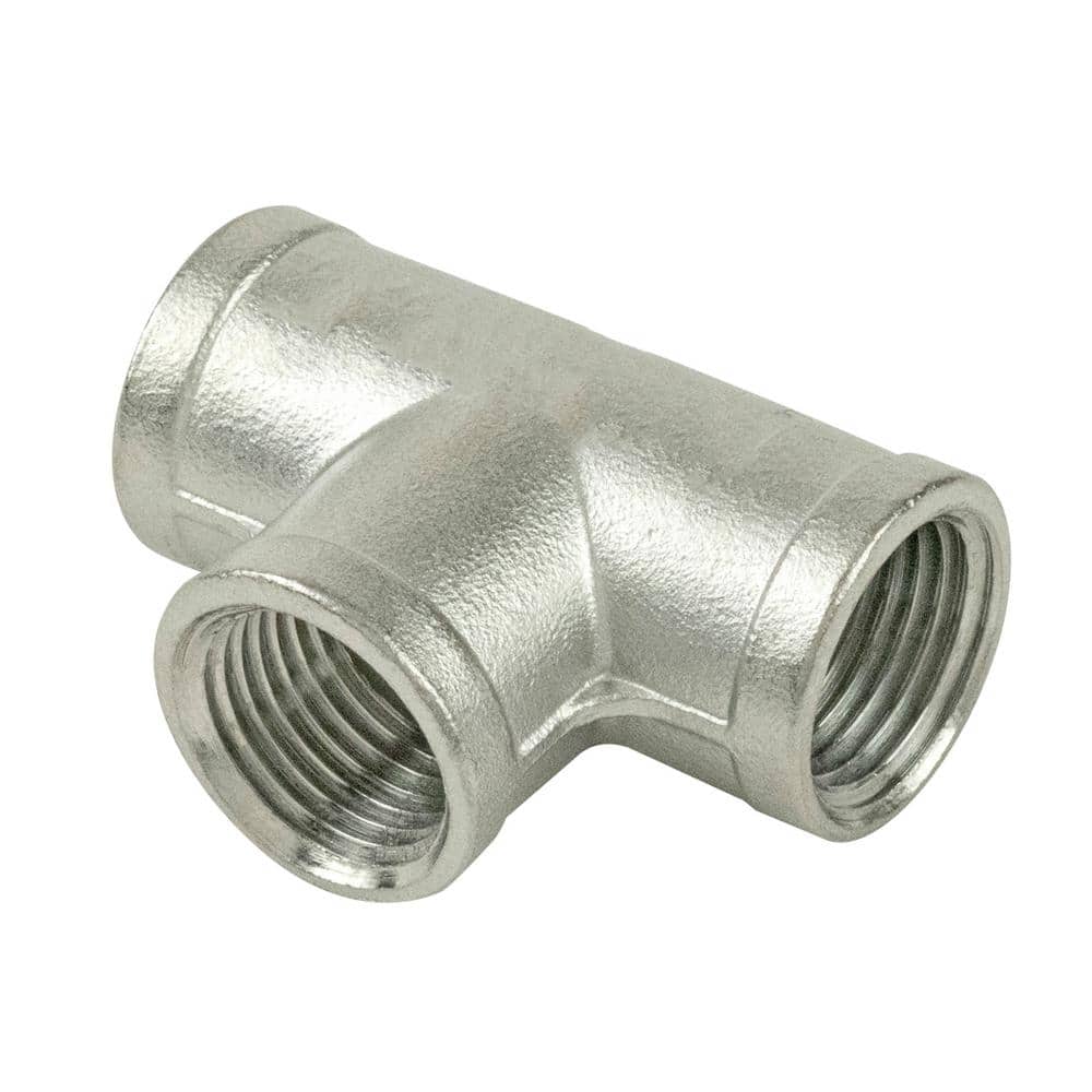 ProLine 3/4 in. FIP Stainless Steel Pipe Tee Fitting 860499 - The Home ...