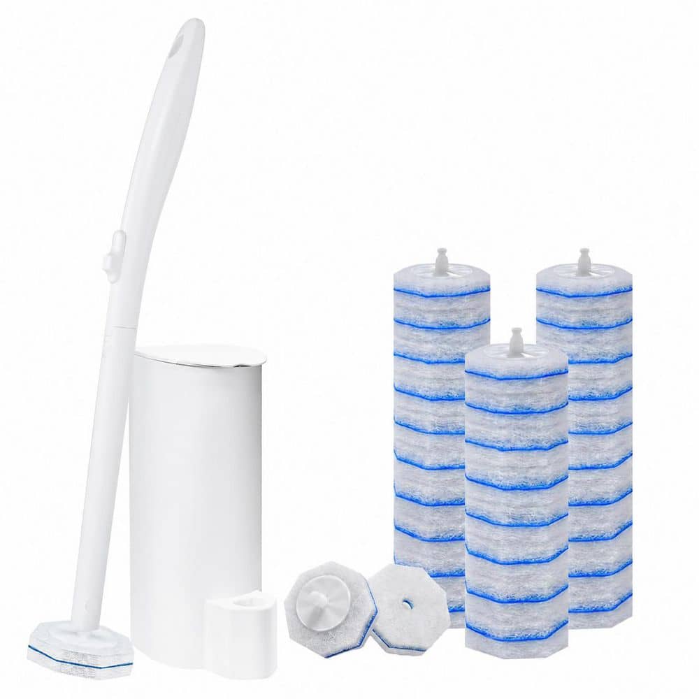 Toilet Brush and Holder Set with 30 Disposable Toilet Bowl Wand Refills, Ergonomic Handle, Powerful Cleaning price history on PriceWatchPro