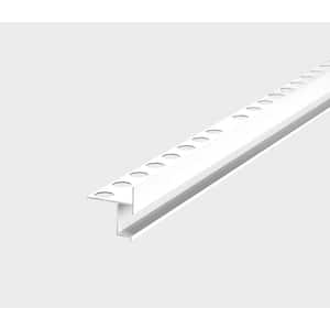 Npeldano Aura matt white 0.5 in. D x 0.5 in. W x 98.4 in. L stair nosing Aluminum Molding and Transition Trim