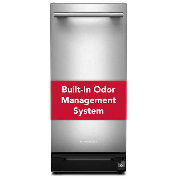 15 in. Built-In Trash Compactor in Stainless Steel Finish with Built-In Odor Management System