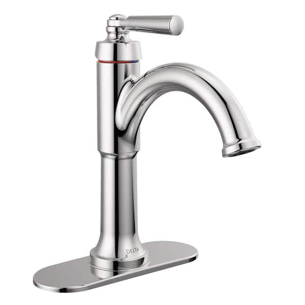 Delta Saylor Single Handle Single Hole Bathroom Faucet in Polished Chrome