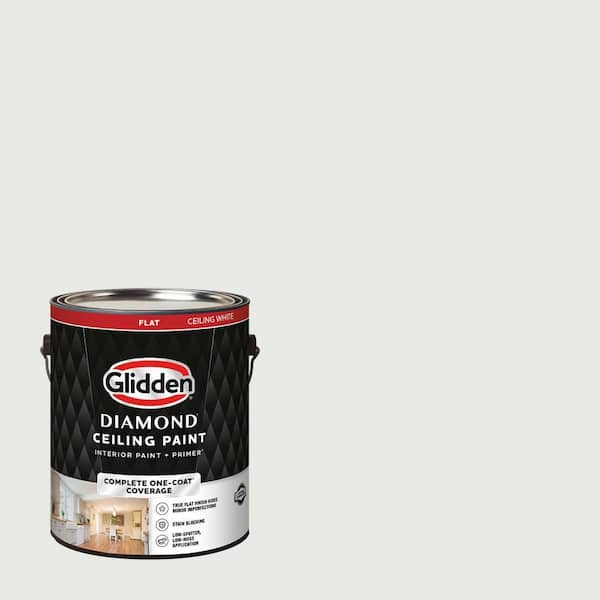 Glidden Diamond 1 gal. Pacific Pearl PPG1011-1 Flat Interior One-Coat Ceiling Paint with Primer