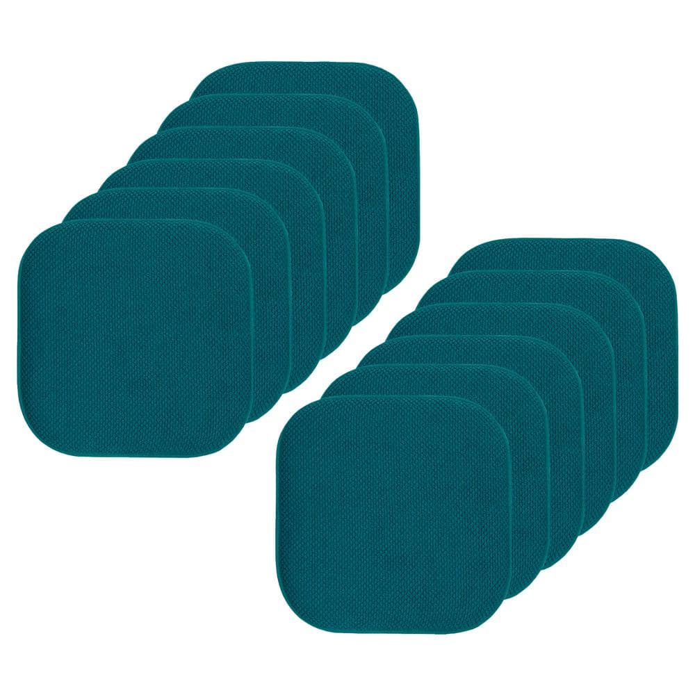 Blue, Honeycomb Memory Foam Square 16 in. x 16 in. Non-Slip Back Chair Cushion (12-Pack) price history on PriceWatchPro