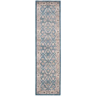 SAFAVIEH Sofia Blue/Beige 3 ft. x 4 ft. Border Area Rug SOF378C-24