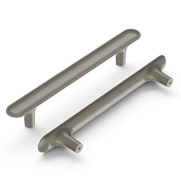HICKORY HARDWARE Maven Collection Pull 5-1/16 in. (128mm) Center to Center Satin Nickel Finish Modern Zinc Bar Pull (1-Pack )