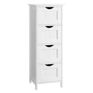 Costway White Bathroom Floor Cabinet Storage Cabinet Side Organizer Rack  with 2-Drawers HW66967WH - The Home Depot