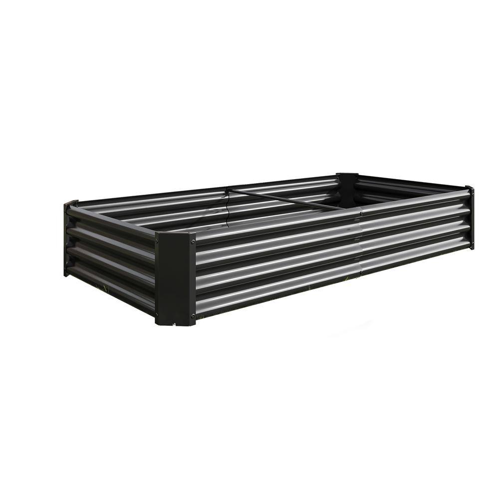 6 x 3 x 1 ft. Metal Outdoor Raised Garden Bed, Raised Rectangle Planter Bed
