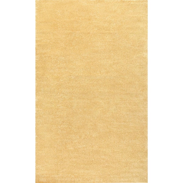 Haze Solid Low-Pile Mustard 10 ft. x 14 ft. Area Rug
