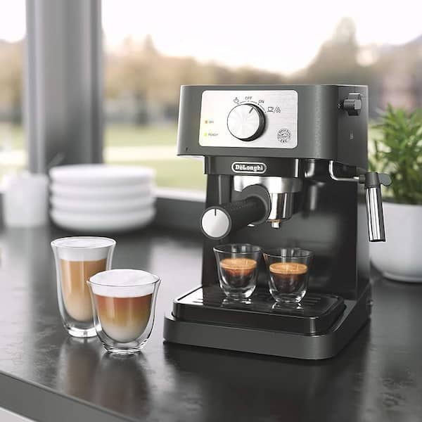 Manual Espresso Machine, 15 Bar Pump Pressure + Milk Frother Steam