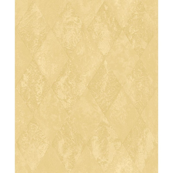 Unbranded Ambiance Ochre Metallic Textured Harlequin Vinyl Non-Pasted Wallpaper (Covers 57.75 sq.ft.)