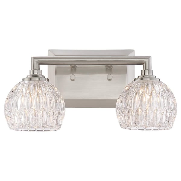 Quoizel Serena 2-Light Brushed Nickel Vanity Light