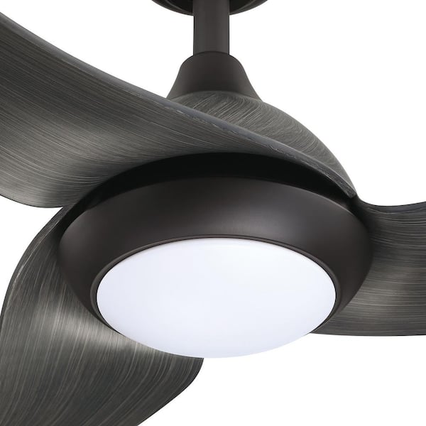 Indoor/Outdoor Bronze 52 in Integrated LED Ceiling Fan W/ Light Kit Fixture 