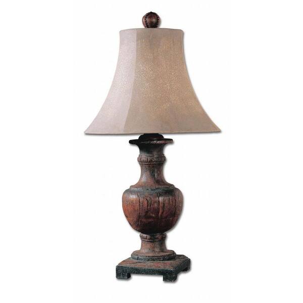 Global Direct 33 in. Faux Wood Table Lamp