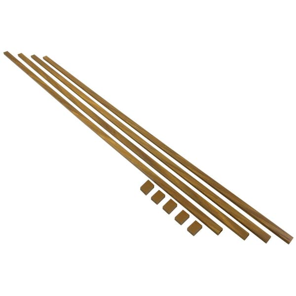 16 ft. Cable Raceway Kit for Concealing & Cord Organizing - Brown Wood Finish - 4 Strips of 0.78 x 0.39 x 48 in.