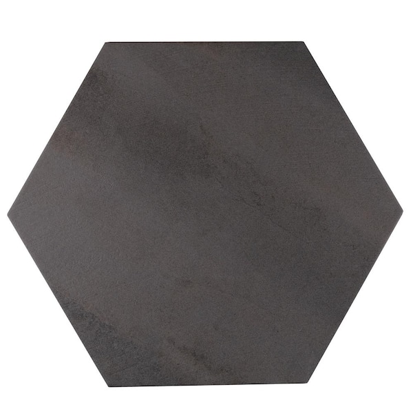 Unbranded Metro Charcoal Hexagon 14 in. x 16 in. Matte Glazed Porcelain Floor and Wall Tile (10.07 sq. ft. / Case)