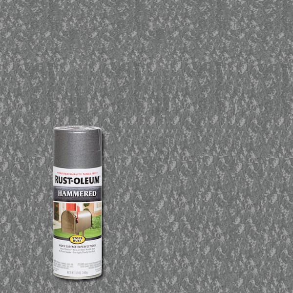 Rust Oleum Stops 12 Oz Hammered Gray Protective Spray Paint 7214830 The Home Depot - Rustoleum Hammered Paint Color