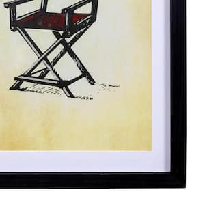 Movie Director's Chair Framed Graphic Print Decorative Sign Under Glass Wall Decor