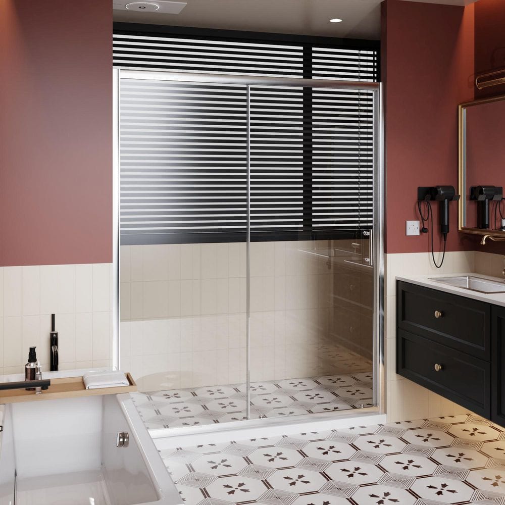 60 in. W x 72 in. H Framed Single Sliding Shower Door, 1/5 in. Clear Tempered Glass, SS Handle, Chrome price history on PriceWatchPro