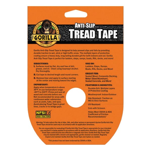 UV Blocked 2 inch x 60 ft Sure-Foot Master Stop Traction Tape Grey 
