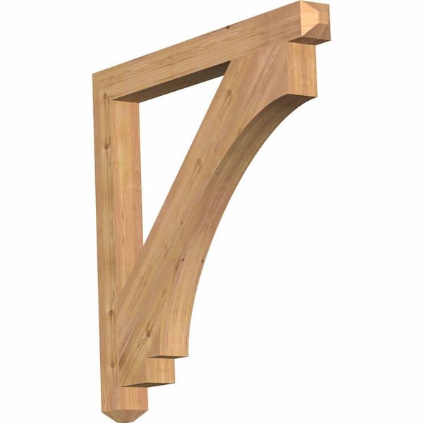 Ekena Millwork 3.5 in. x 38 in. x 38 in. Western Red Cedar Imperial Craftsman Smooth Bracket