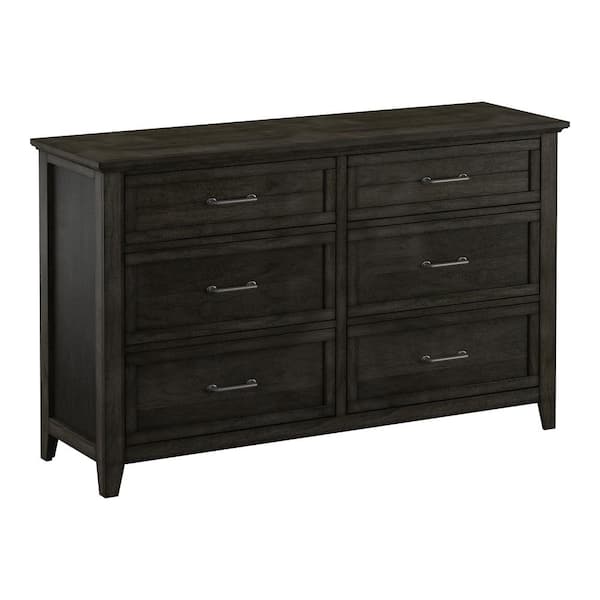 Furniture of America Boardman Walnut 6-Drawer 58 in. Wide Dresser