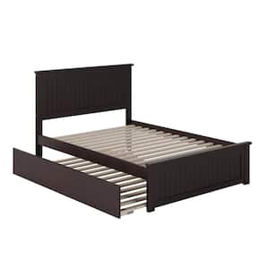 Nantucket Espresso Full Platform Bed with Matching Foot Board with Full Urban Trundle Bed