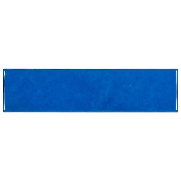 Galaxy Blue 3 in. x 12 in. Subway Glossy Textured Ceramic Wall Tile (5.5 sq. ft./Case)