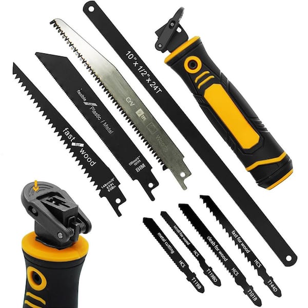 8-in-1 Adjustable Blade Hand Saw with Quick Change Mechanism